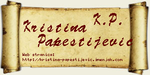Kristina Papestijević vizit kartica